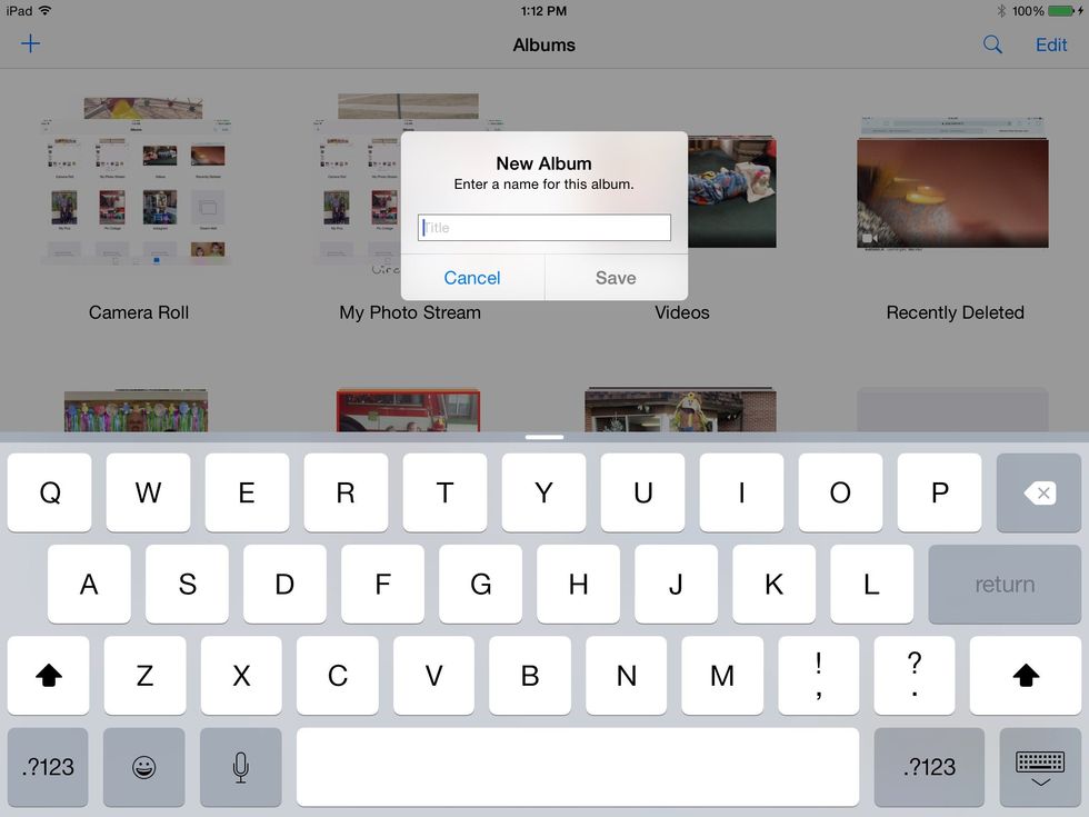 Then you will get to name your album!