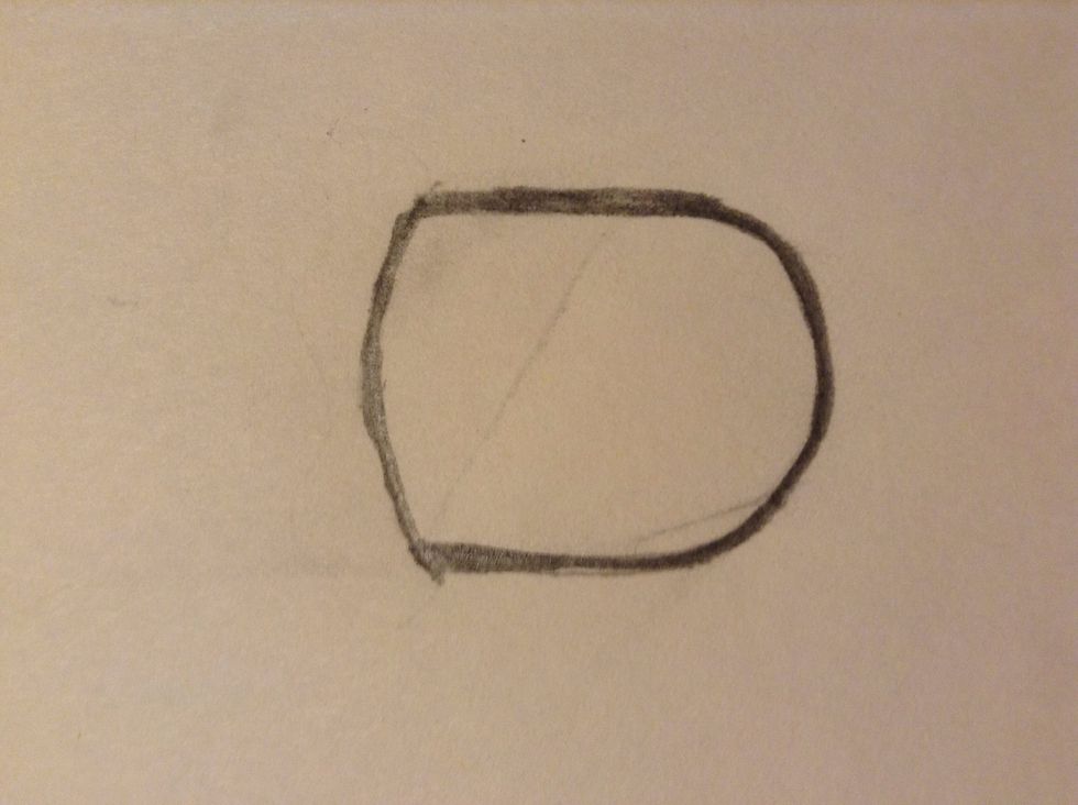 Then you will need to draw a curvy line on top like a roof