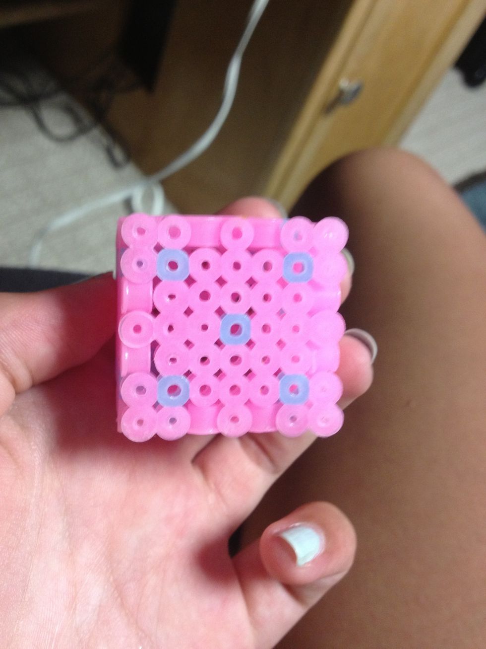 then your 5 with the 6 on top and 4 to the side (the five will fit in anyway because it's all the same)