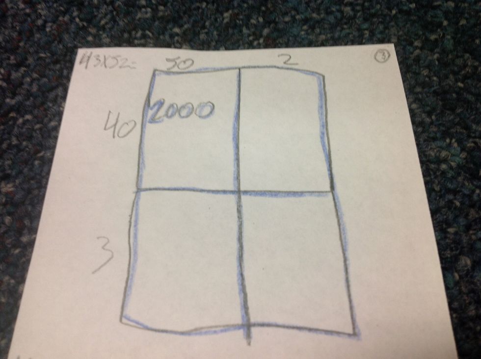 Therd you do 5x4 then add the tow zeros to the end.