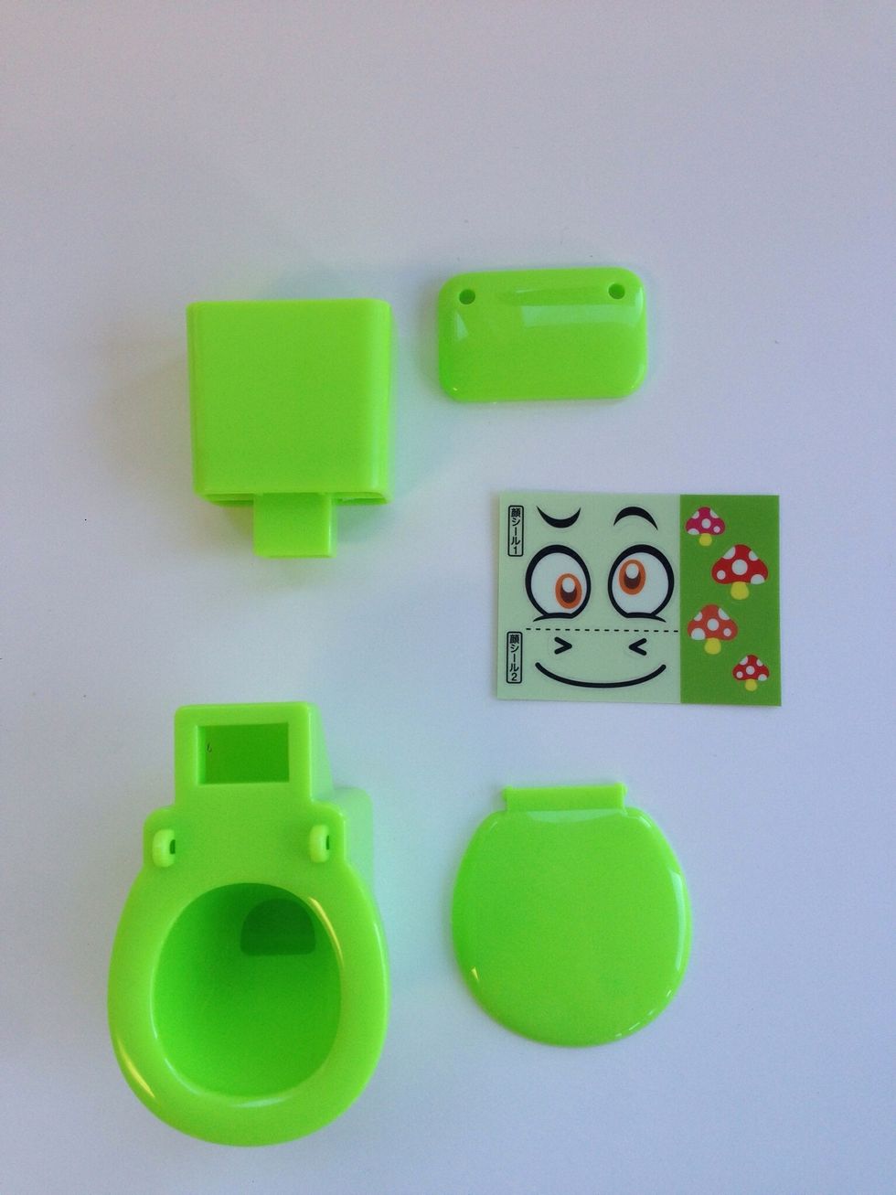 There are 4 toilet parts-Base, Bowl Lid, Tank and Tank Lid