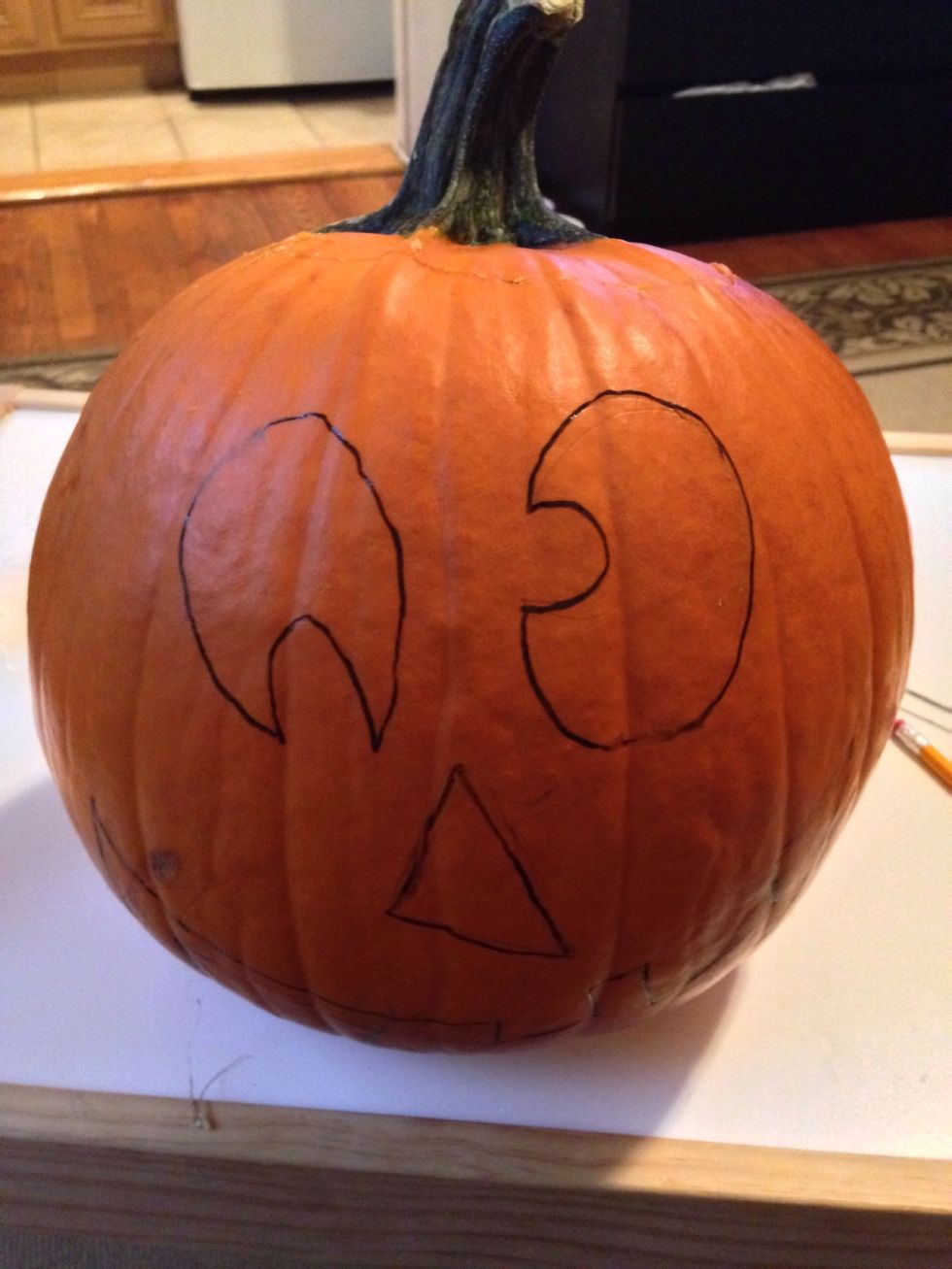 There are kits that come with designs but it's more fun to use your imagination.Make the outline for your face with a washable marker, the excess marks can be wiped off easily with a wet paper towel.