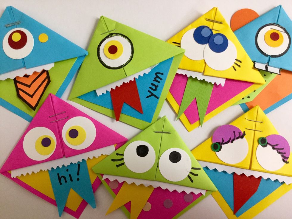 There are lots of ways to design your bookmark. Have fun making lots!