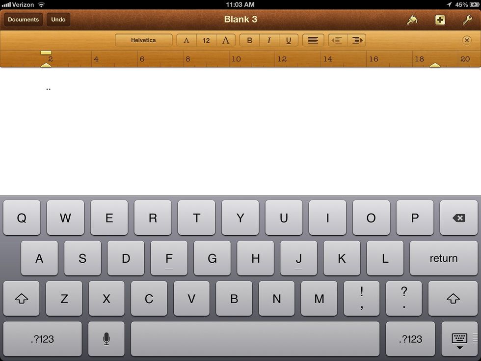 There are many shortcuts available for the keyboard. The first ones we'll look at are on the letter screen.