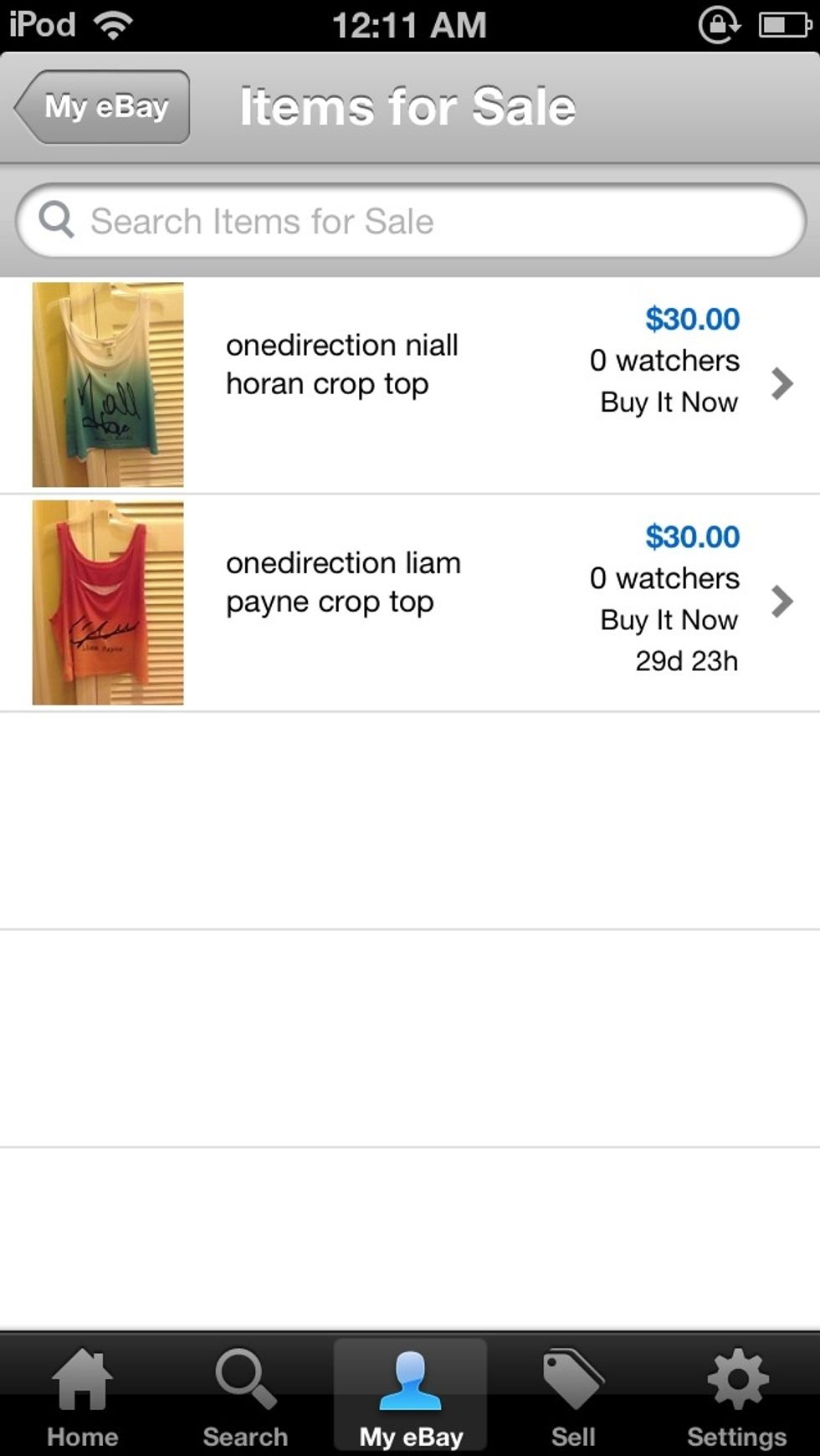 There are only two; Niall horan and Liam Payne!             For Niall, simply search: onedirection Niall horan crop top       For Liam: onedirection Liam Payne crop top