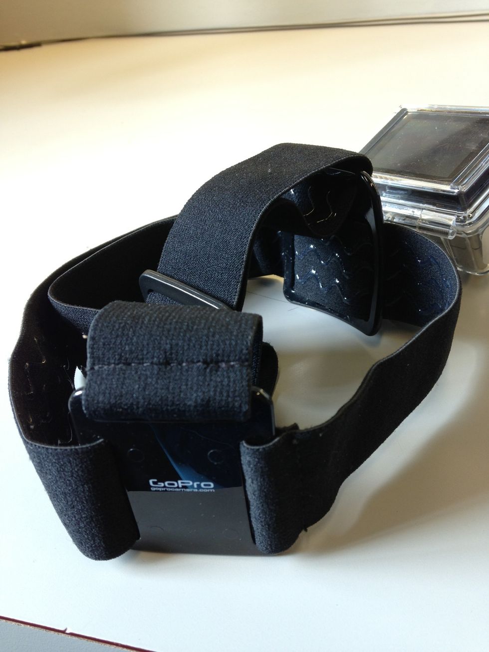 There are three straps on the Head Mount. The side straps go on the sides of your head and the middle strap goes on the top of your head. Adjust the length of the straps accordingly.