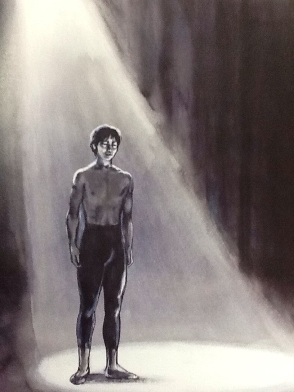There is no colour what so ever in this picture and there is all types of shadings like dark and light everywhere.
