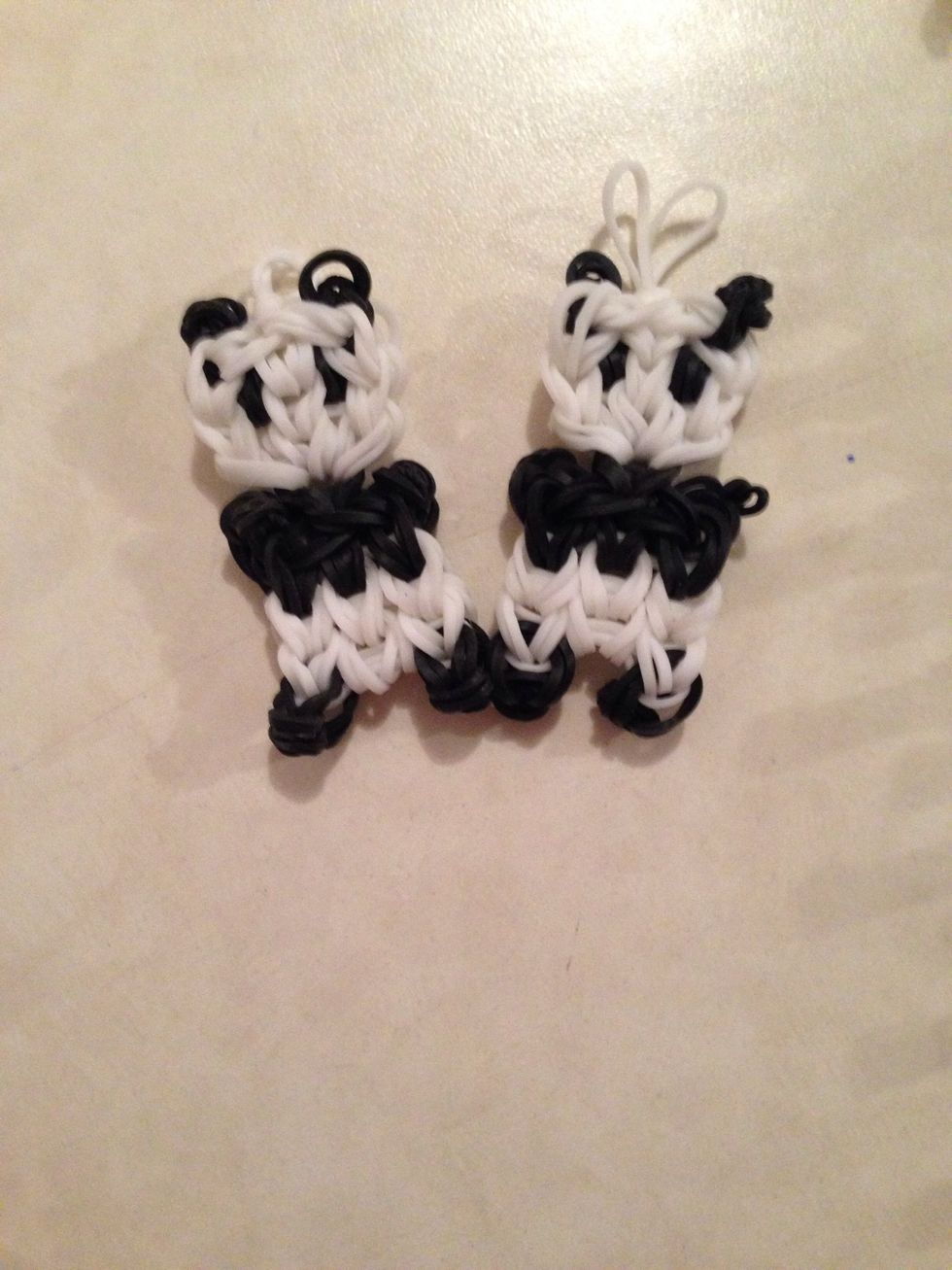 There is your panda I hope you enjoyed and I hope my tutorial was clear to understand comment if your panda turned out and comment if you think this was a good tutorial Shae-Lynn\ud83d\ude18 Happy looming