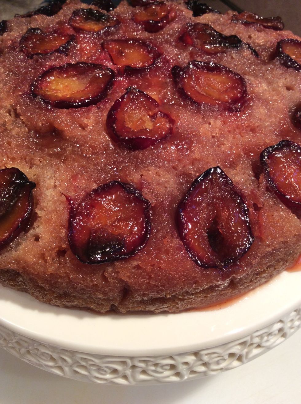 There may be some extra syrup that will ooze out and gather on your serving plate. You can scoop this extra syrup up and drizzle over your cake.