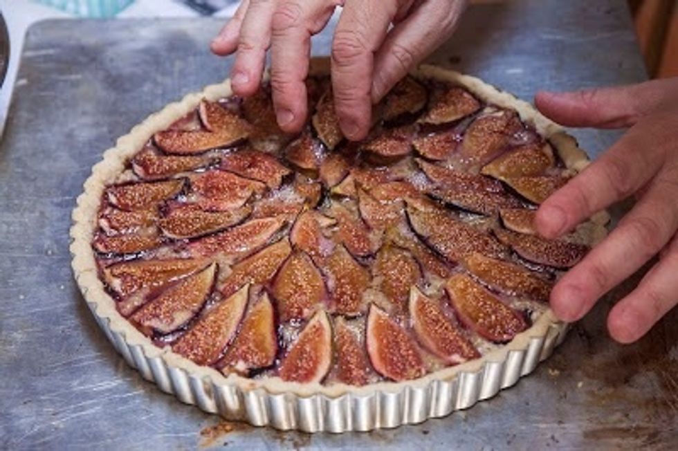 There! Pop the tart into the oven for about 35 minutes, or until the tips of the figs turn a bit crispy.