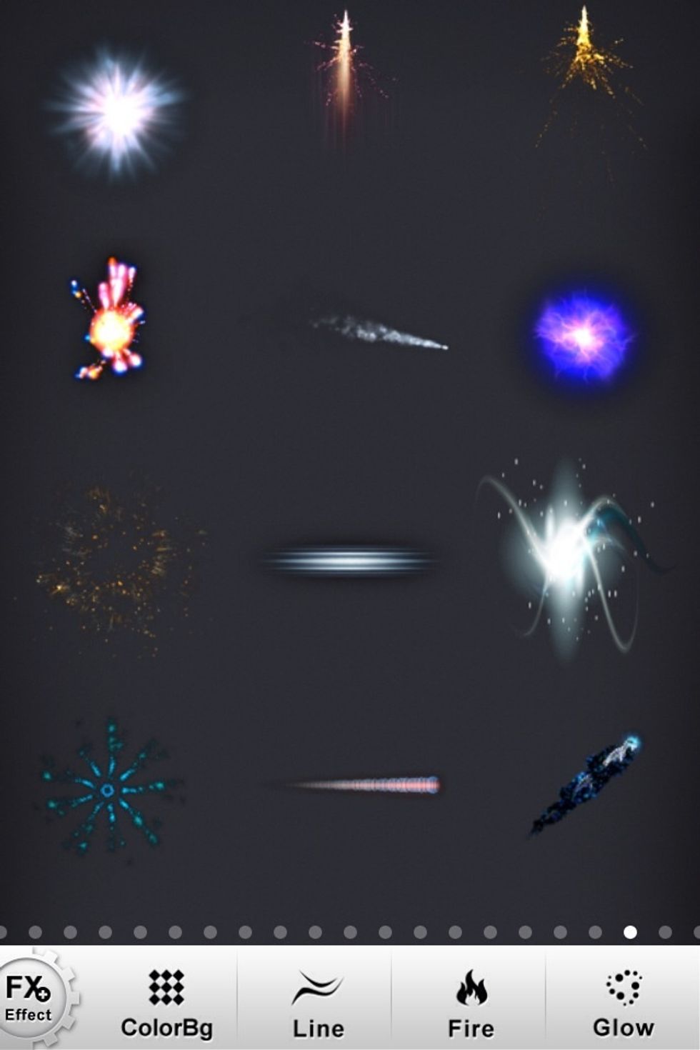 There's lots of effects to choose from