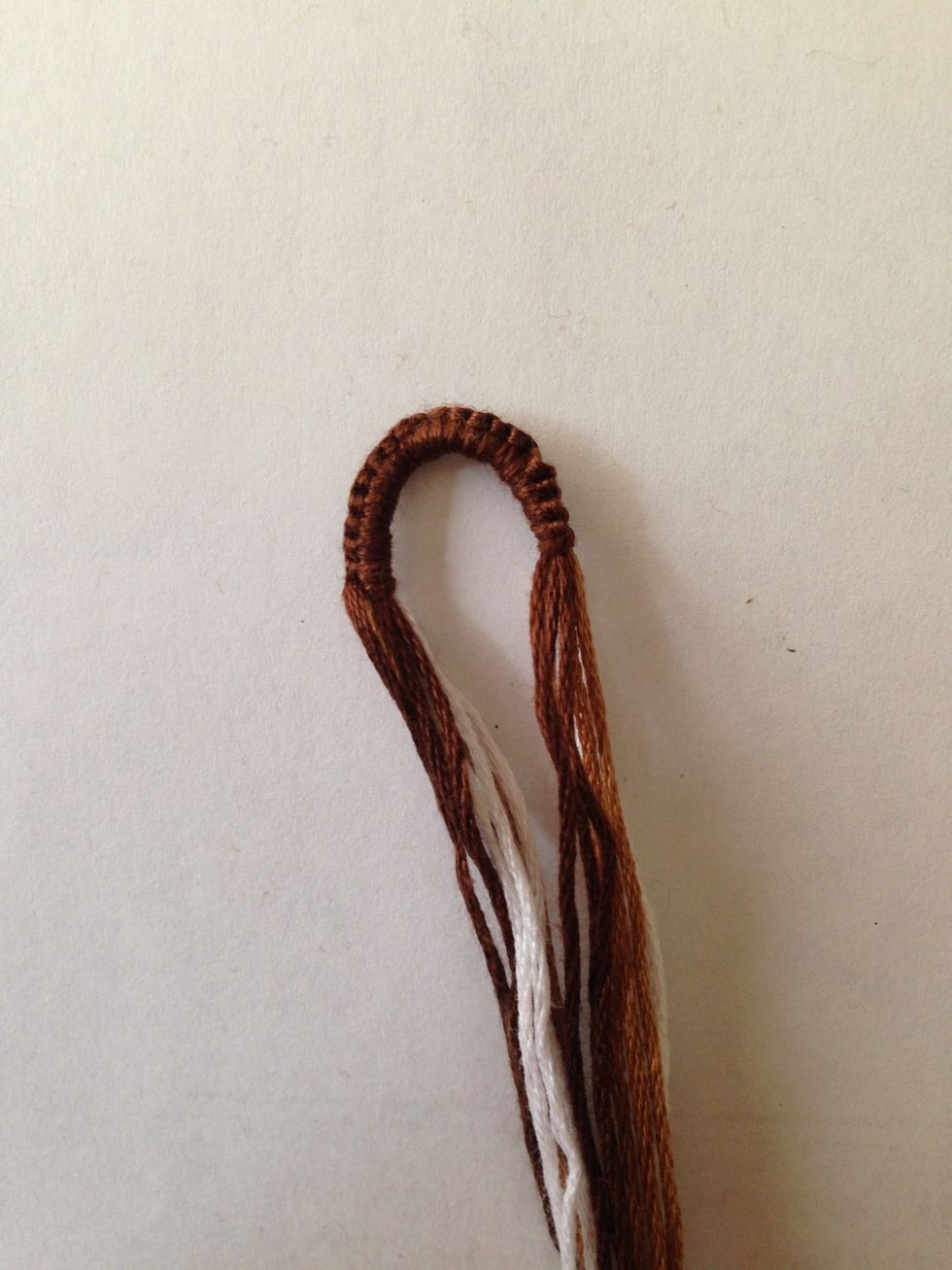 There's the buckle! Now we'll start the bracelet itself..