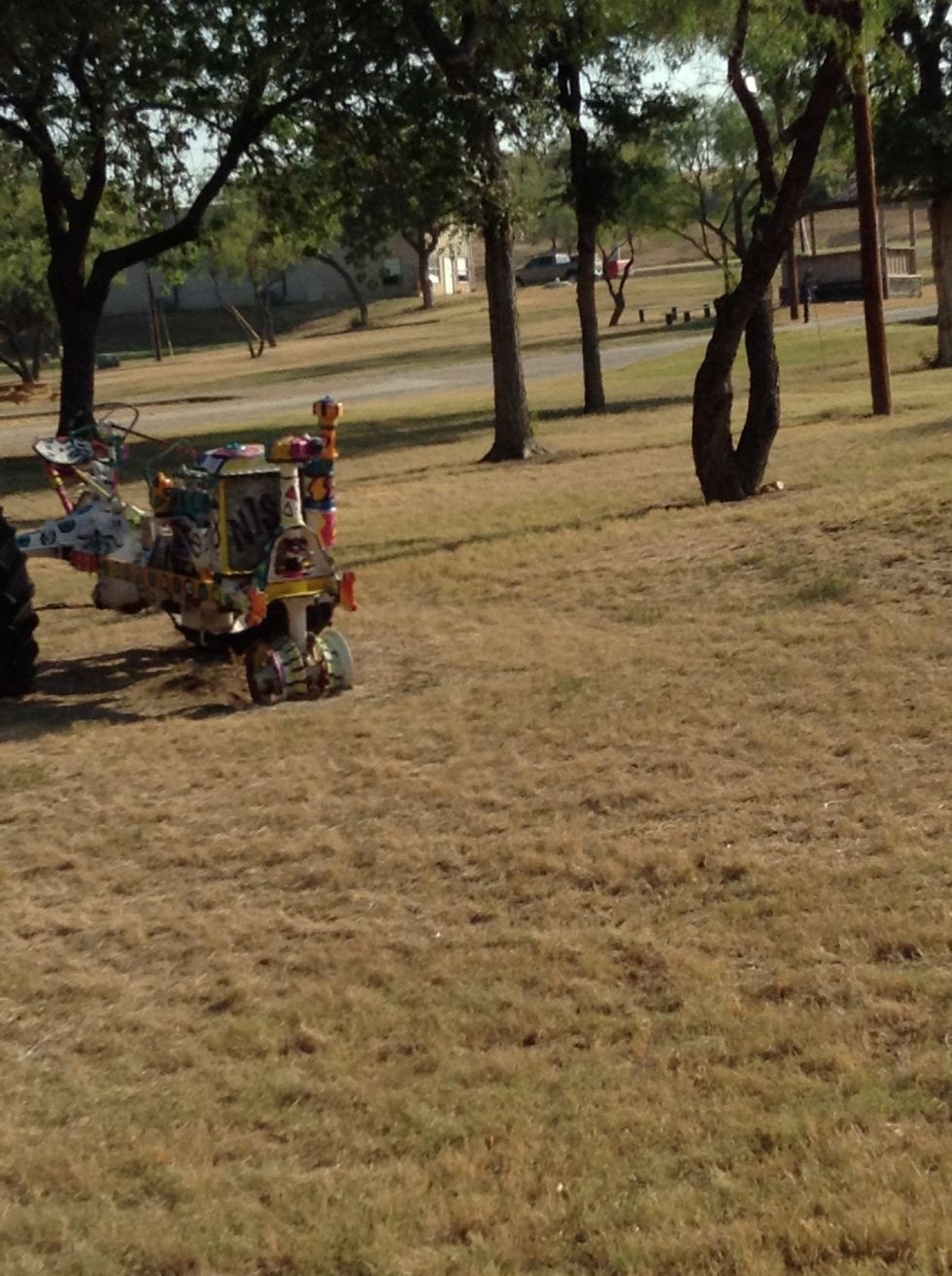 There was a tractor.