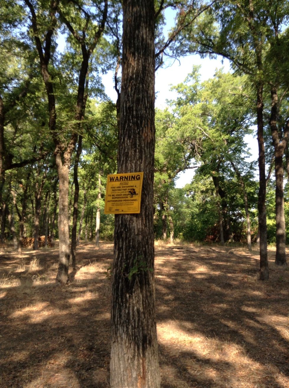 There where warning signs in some places.