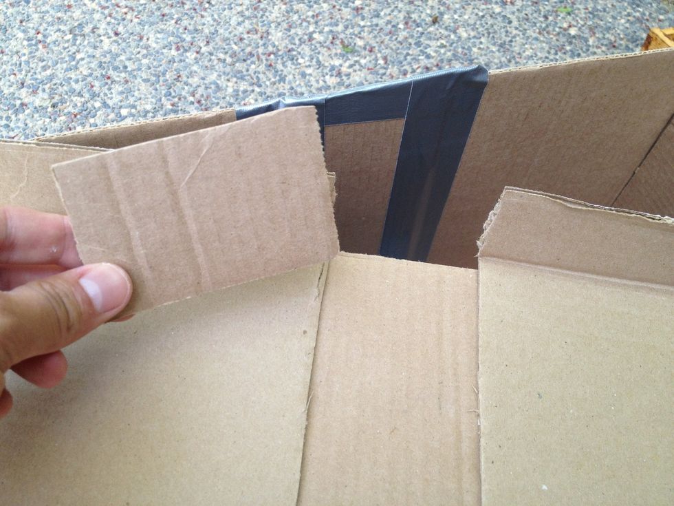 There will be a gap in the top side of the box.