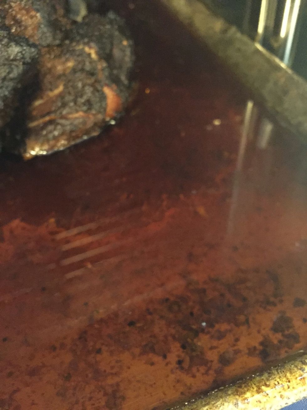 There will be some juice in the pan. Keep this.