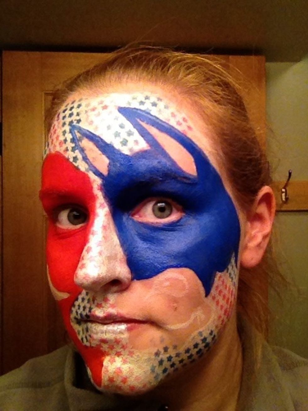 There you go! I left the nose to fill in with light blue.