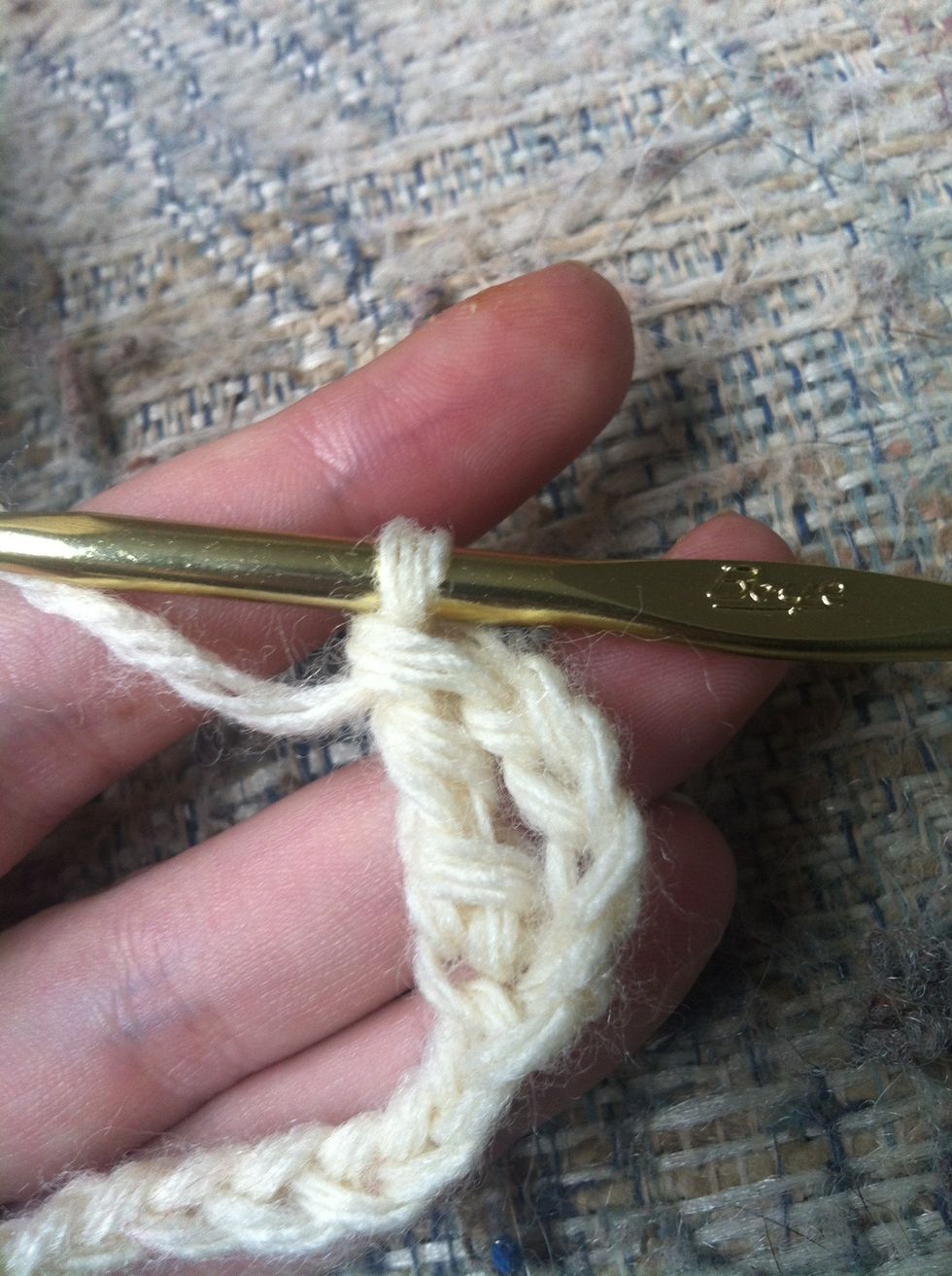 there you go! your first treble crochet!!!
