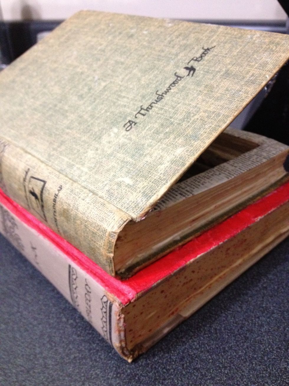 There you have it! A funky box that at first glance, looks like a stack of books.