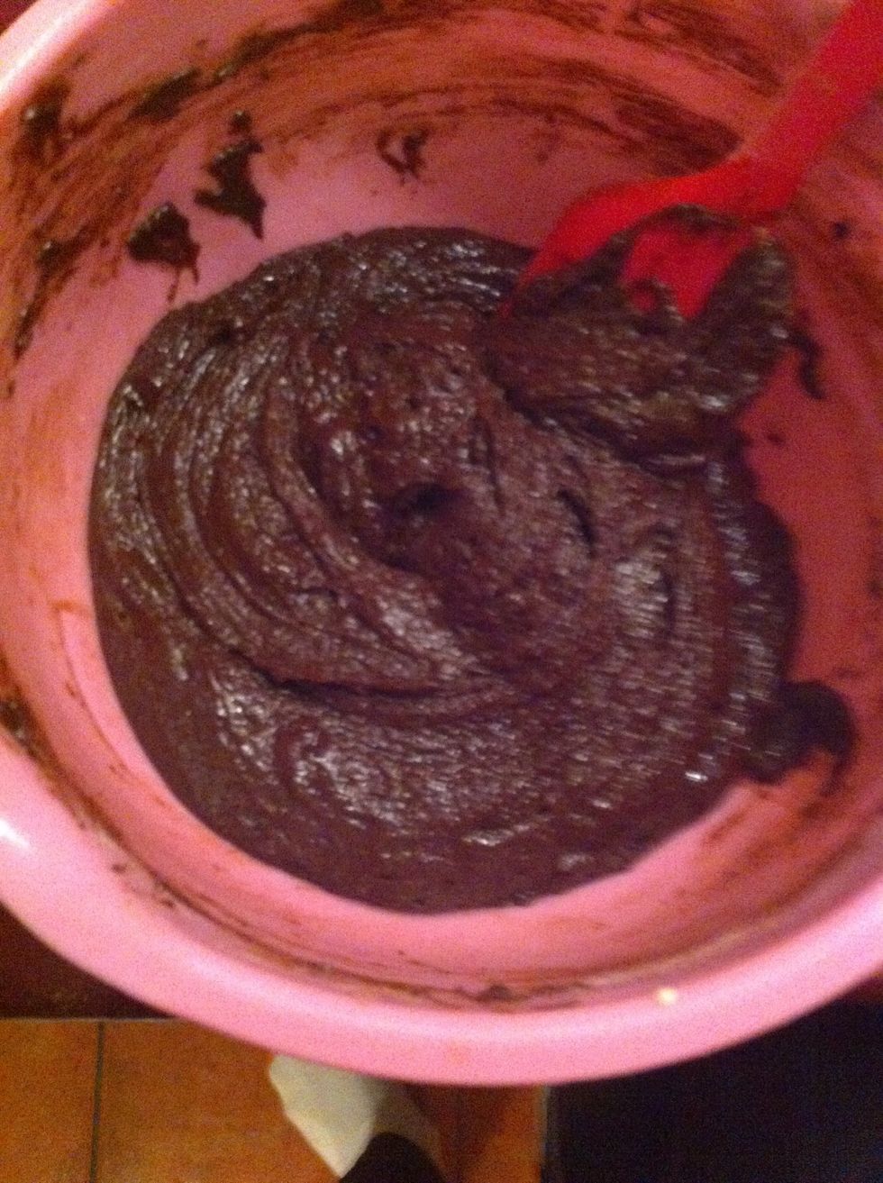 There you have your batter it will be quite thick