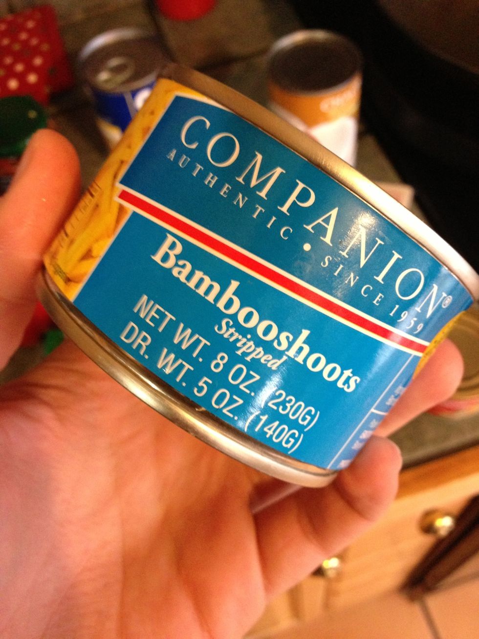 These again are from the Asian market and they're called bamboo shoots. They add a little crunchy crunchy into your munchy munchy.