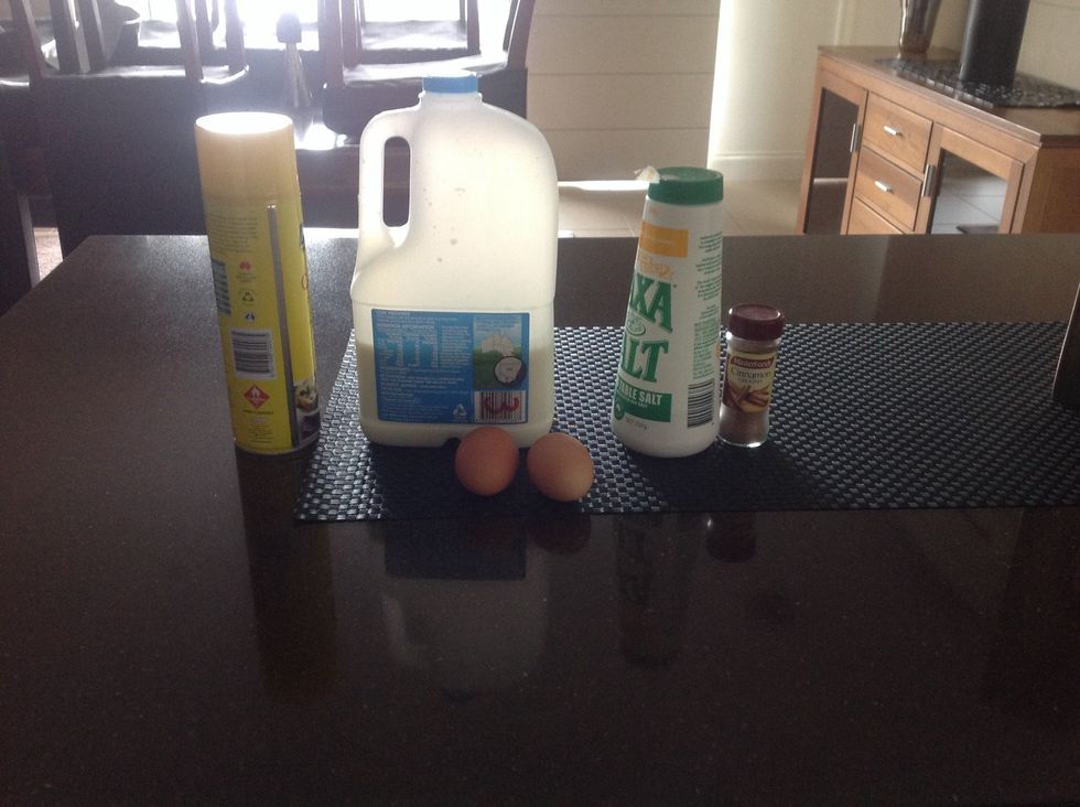 These are all the cooking ingredients you will need.