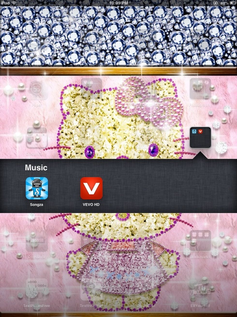 These are apps I play songs on or wAtch videos also on songza you can set a alarm and it will play music