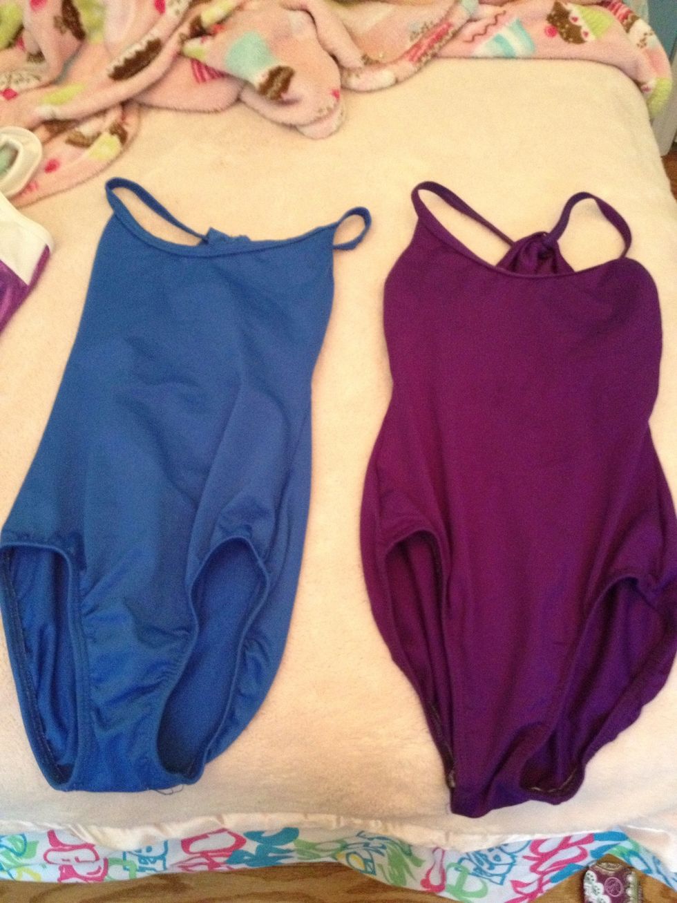 These are dance leotards. These are comfortable and flexible, great for going to practice!