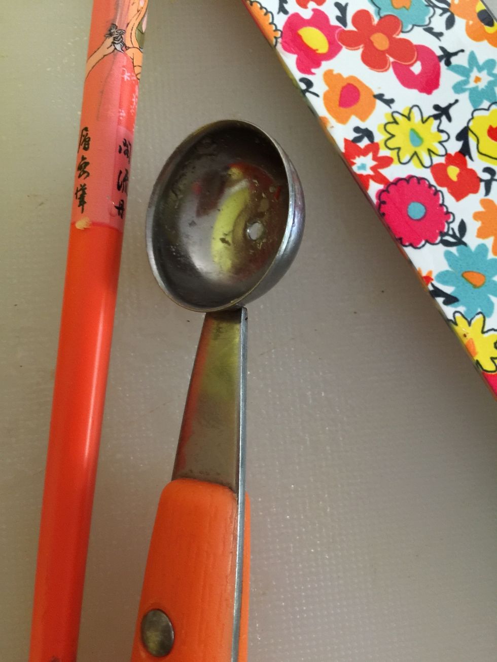 These are essential tools you need. Any chopstick with a rounded end will do. Use the smaller end of the melon corker