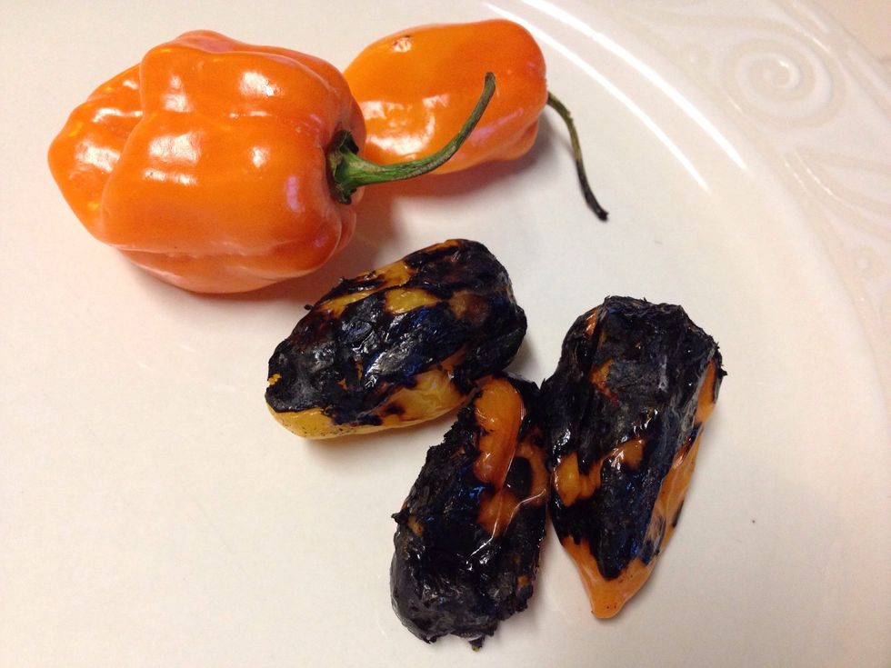 These are fresh habaneros and the fire roasted ones. To fire roast, add habaneros to direct fire- yes, they will get charred, but that is ok. NOTE: These chilies are VERY HOT. If in doubt, use less!