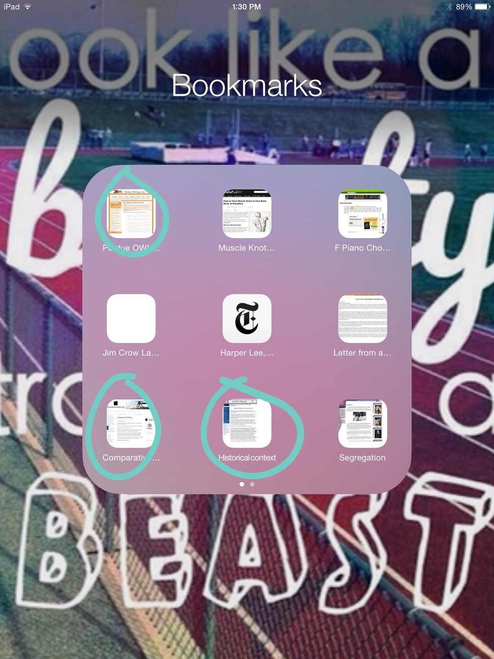 These are just some internet bookmarks I use for research at school.