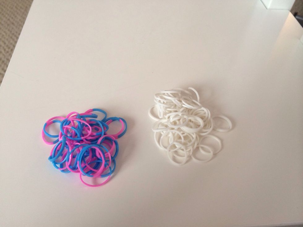 These are my 2 different coloured rubber bands!