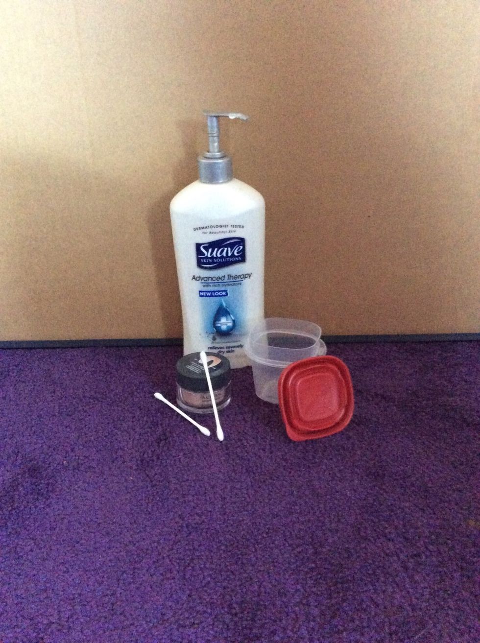 These are my supplies. my foundation looks light because it blends with the color of your skin.