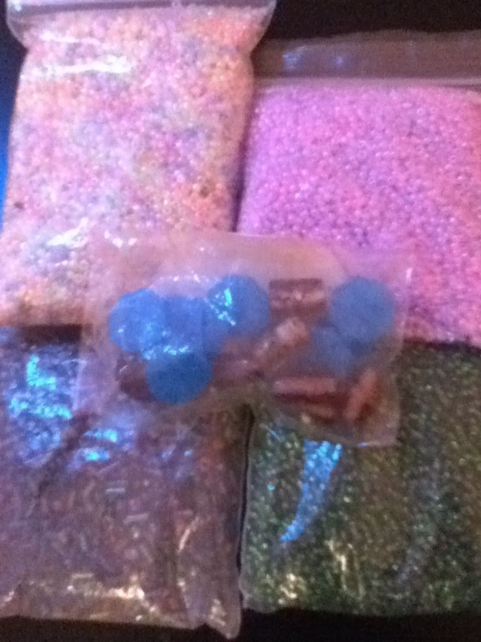 These are some of the beads I use. You can use any beads you want.