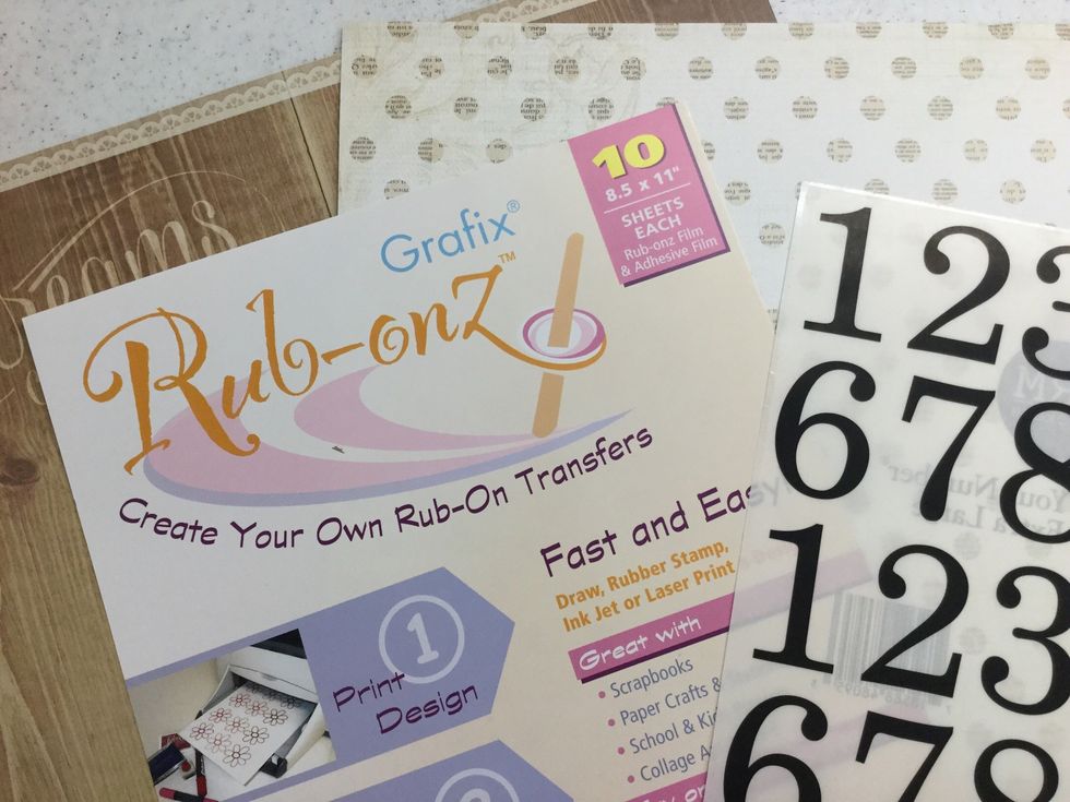 These are some of the items you will be using for this project. We were able to use only 2 sheets of scrapbook paper because one of them had a design on the back which coordinated with our project.