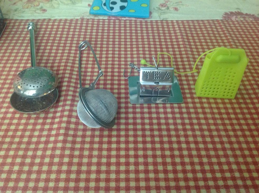 These are some of the strainers I own. The best one to pick is one that will not let the tea leafs out. E.g. the green one at the end is very inconvenient in this sense...