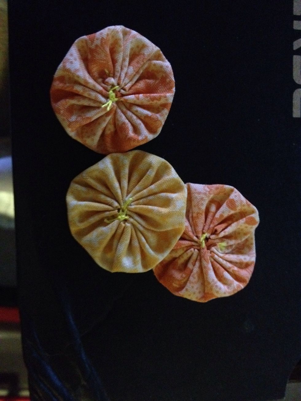 These are the 3 flowers I made.