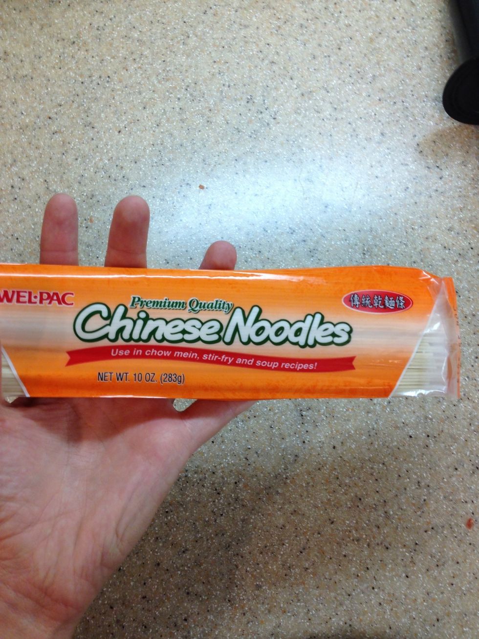These are the Chinese noodles I found at my local grocery store. You can find them in the international aisle with the other Asian items.