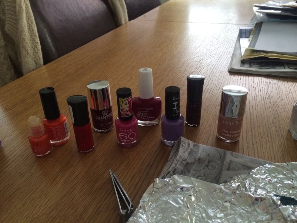 These are the colours I used but you can use whatever you want.