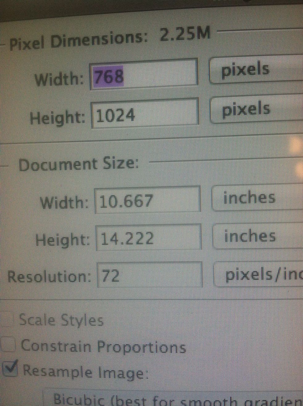 These are the default settings for the jpeg I sent from ArtRage. You must change the resolution, width and height for printing larger sizes. It'll pixelate beyond 11 x 17 if you don't.