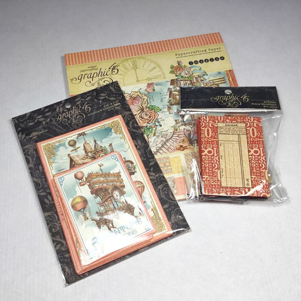 These are the Graphic 45 products you will need to create the album.