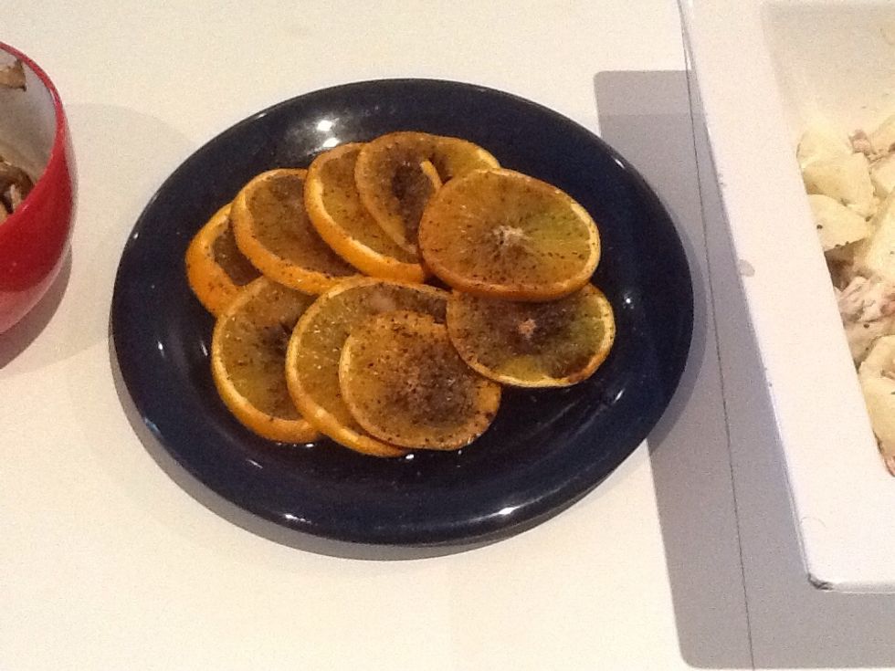 These are the marinated oranges