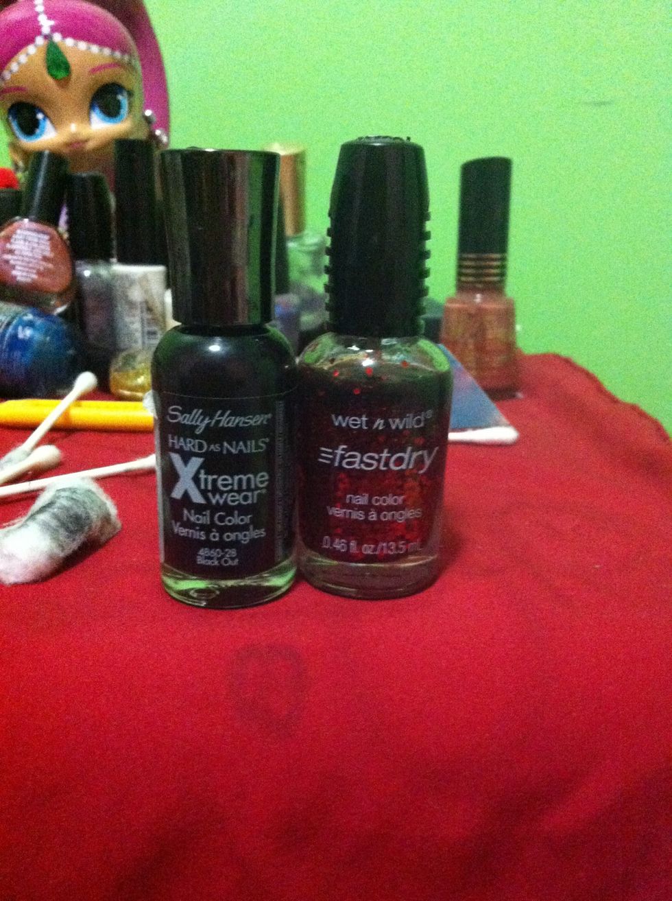 These are the nail paints that I used
