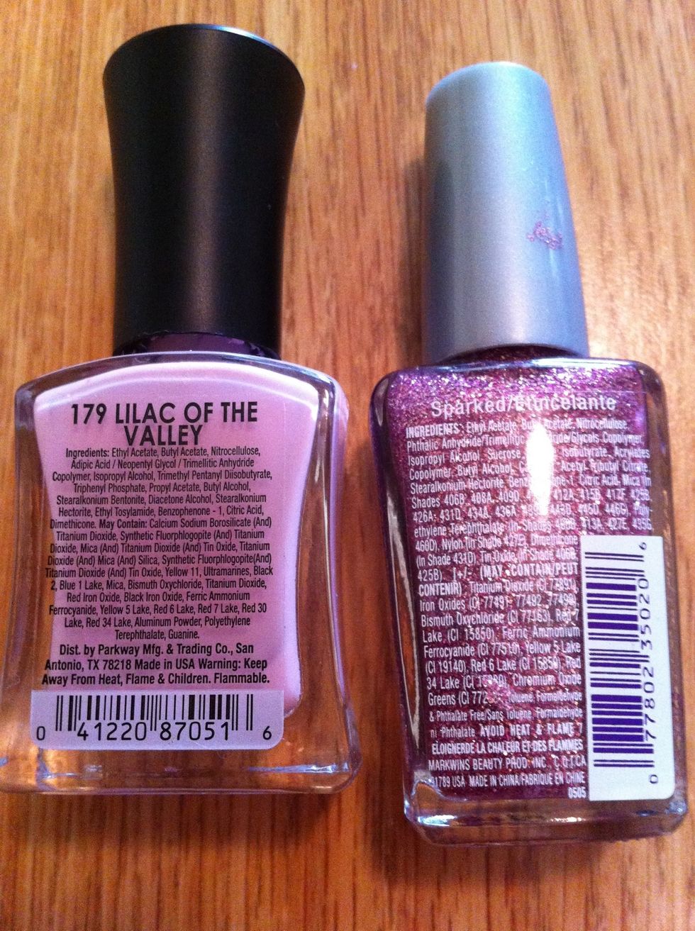 These are the names of the nail polish's.
