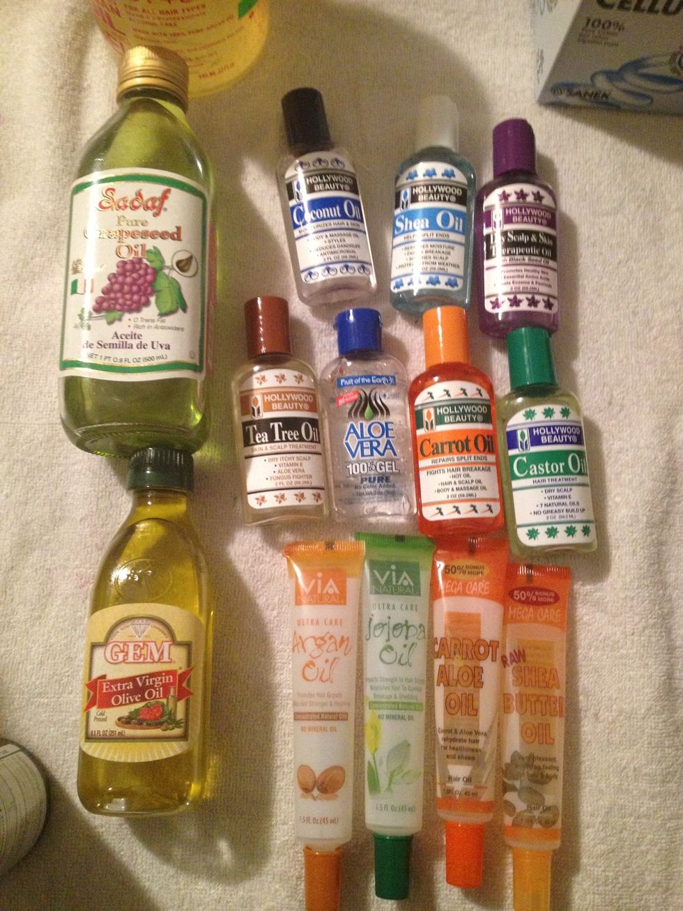 These are the oils I will be using for my Super duper oil treatment