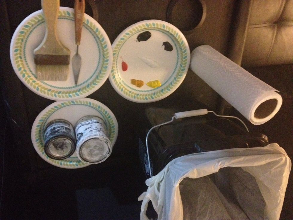 These are the only things you will need to paint this beautiful scene. Minimal tools equal minimal cleanup :)