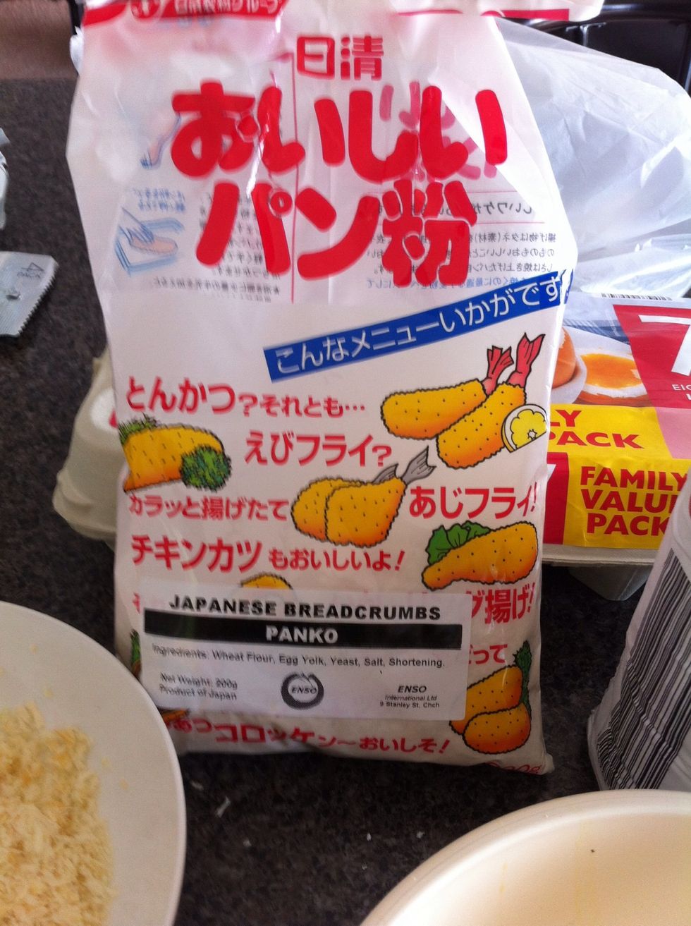 These are the panko bread crumbs we are using