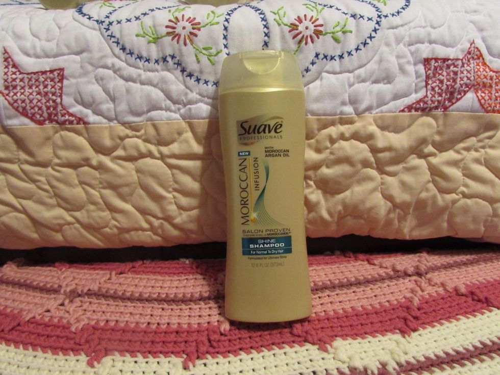 These are the products I use. Suave is one of my favorite brands of hair products. It's cheap and works very well. This is the shampoo I use. I LOVE MORROCAN OIL! It's the best!!