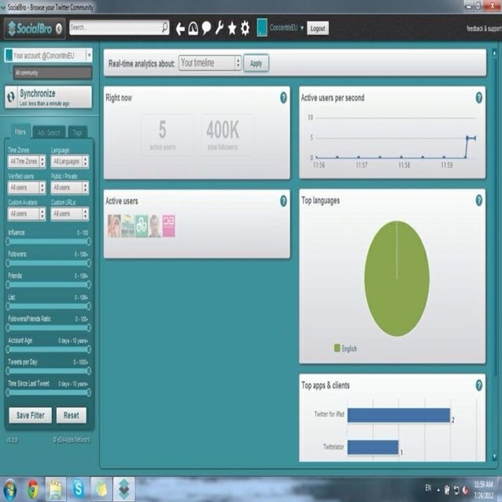 These are the real-time analytics of your twitter page.