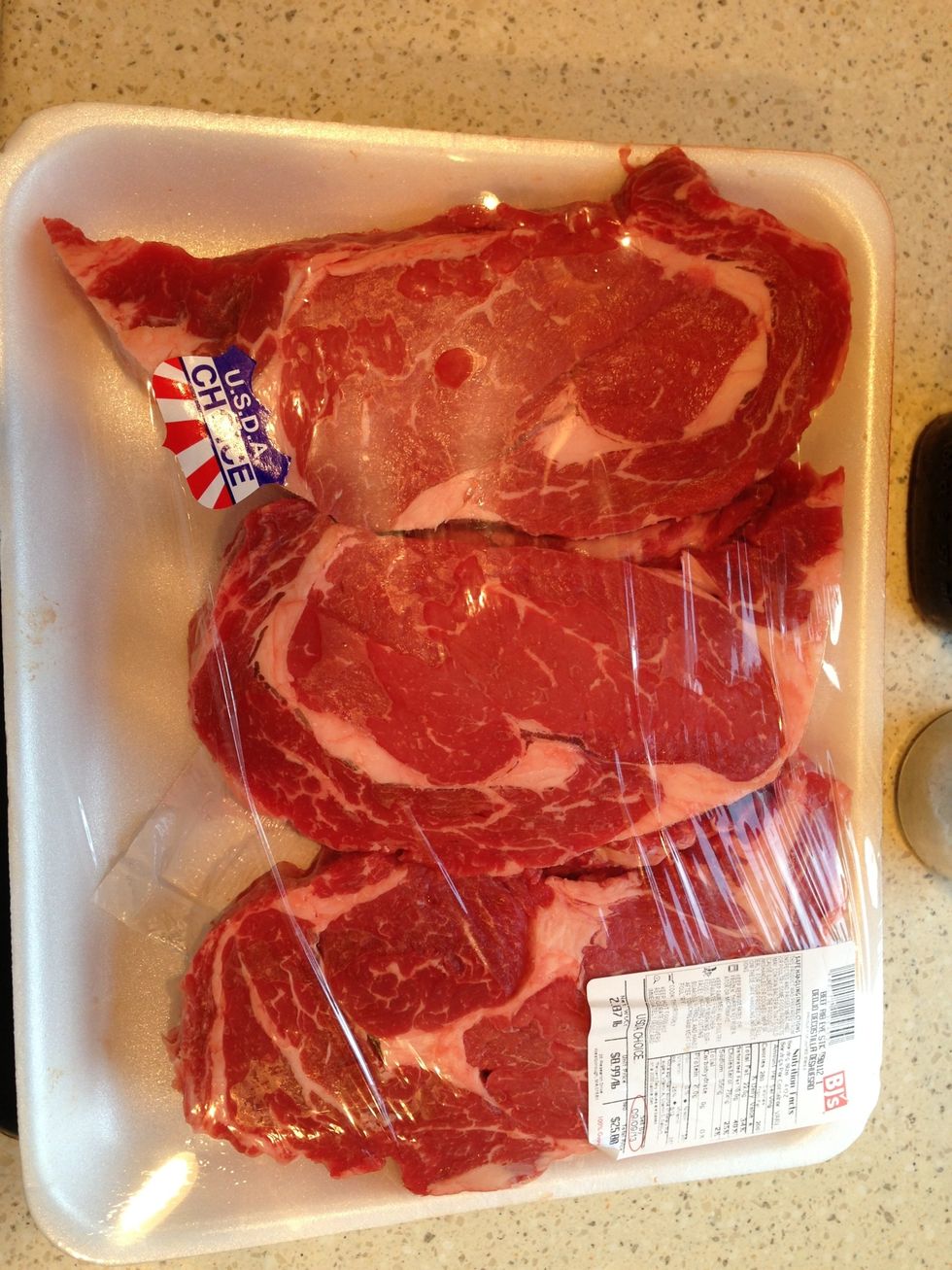 These are the steaks we got from BJ's (they have great ribeye steaks!)